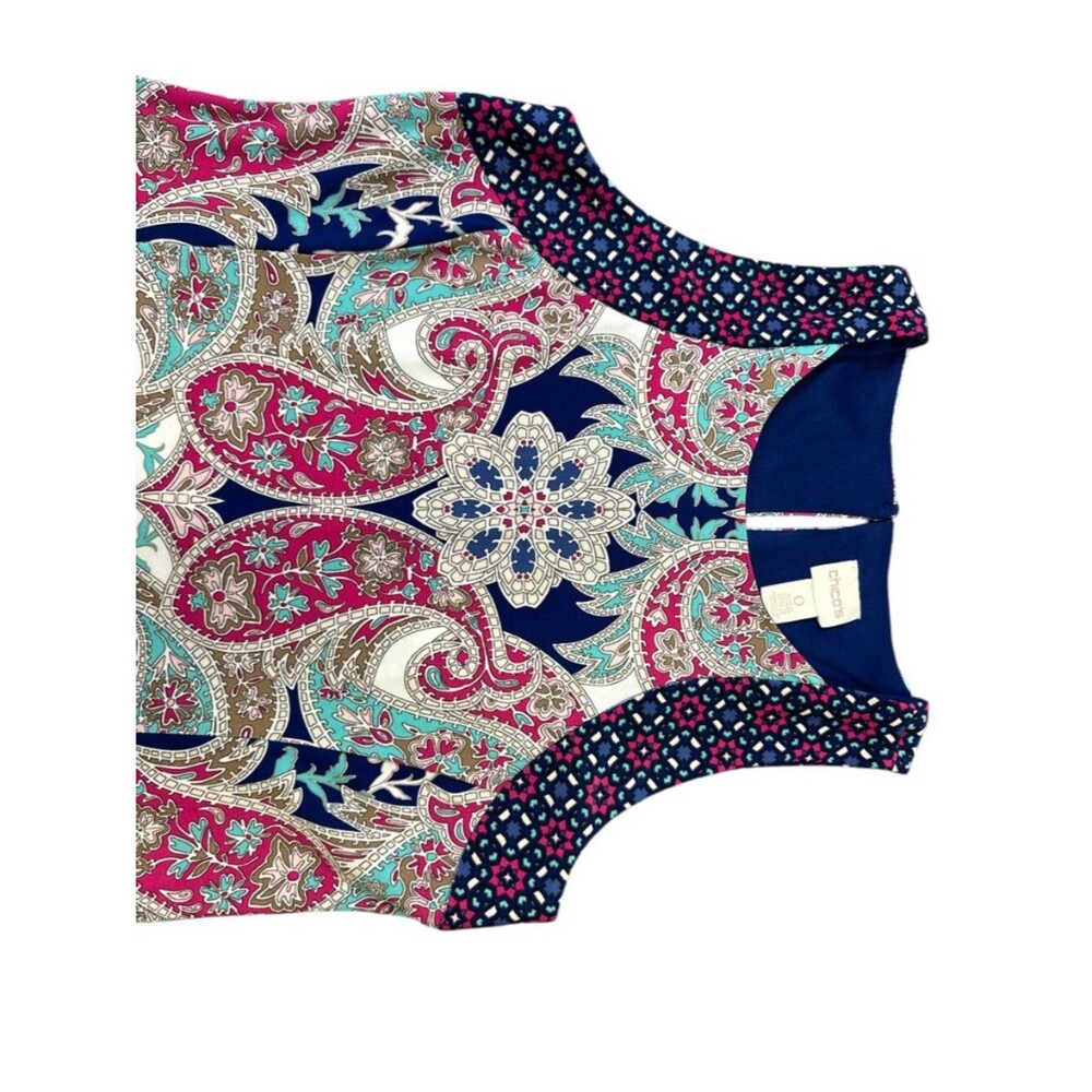 Chico's Maxi Dress Paisley Print Sleeveless Boho Travel Casual Flowy Women - Picture 7 of 15